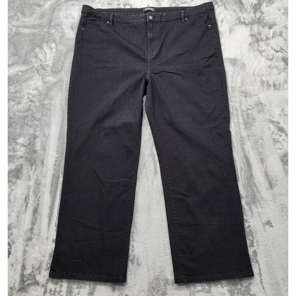 Buffalo David Bitton Jeans Womens 22/42 Black Alyssa High-Rise Straight Stretch - Picture 1 of 12